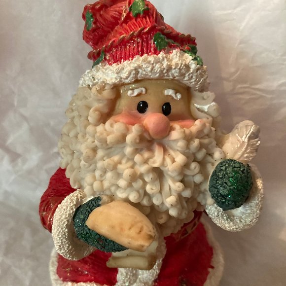 HANGING SITING SANTA CHECKING HIS LIST NEW GIFT - Picture 1 of 6